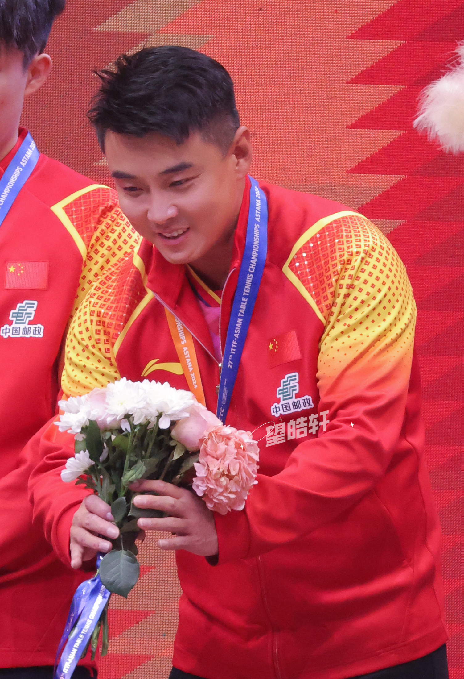 中国乒乓球队力克奥地利乒乓球队，王皓送出助攻的简单介绍